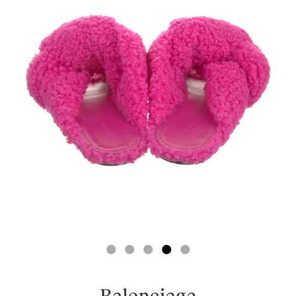 Authentic Balenciaga shearling slides - Picture 2 of 4